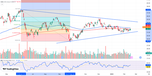 Graphical display Williams Companies chart