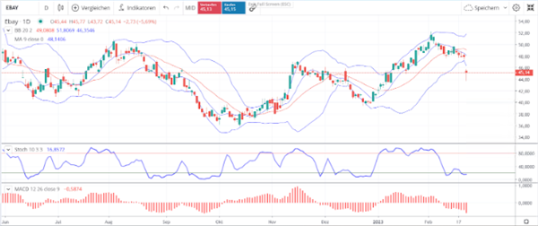 Graphical display of ebay chart